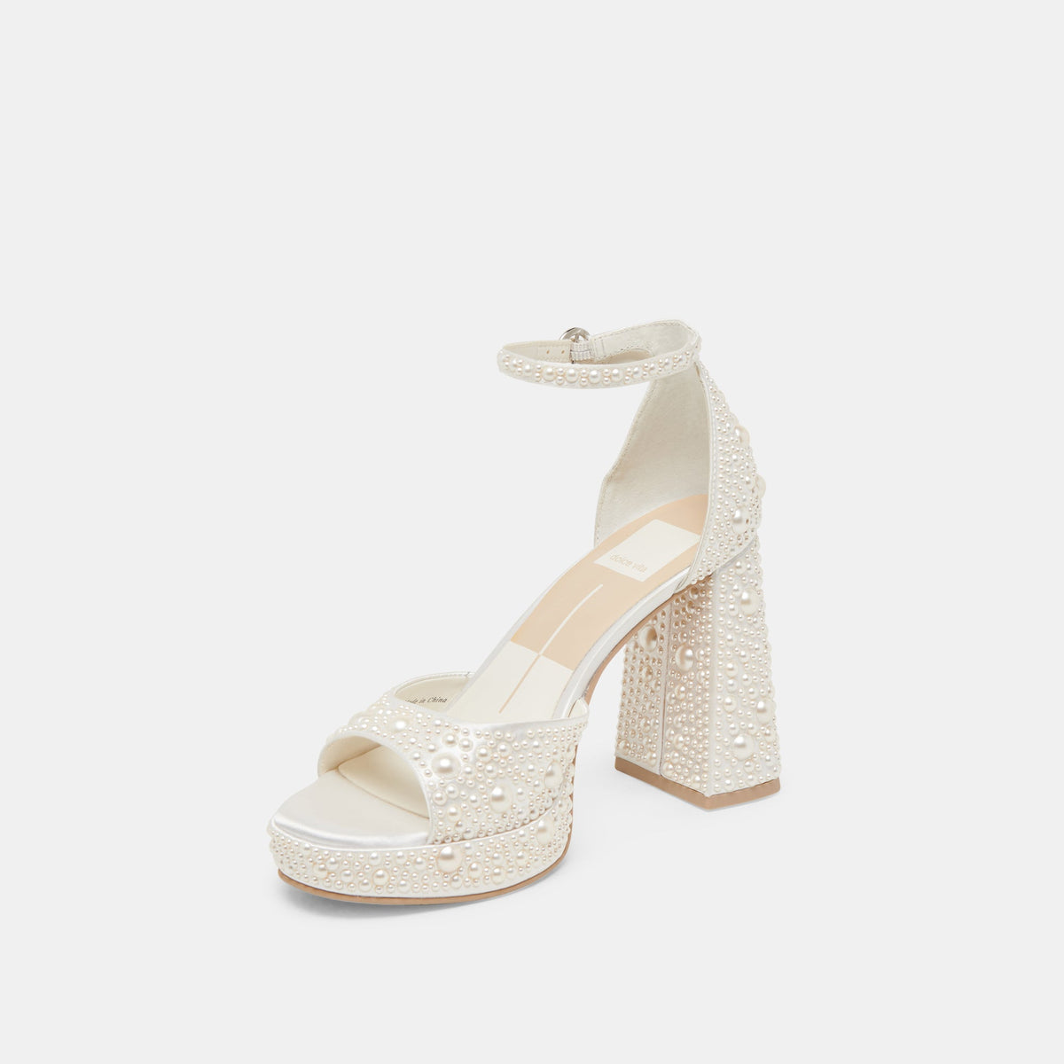 PANDRO PEARL HEELS TRUE WHITE SATIN
 – Dolce Vita | Dolce Vita