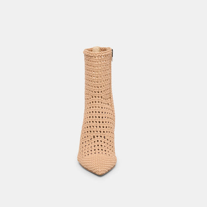 Embry Lt Tan Woven Stella Booties | Dolce Vita
