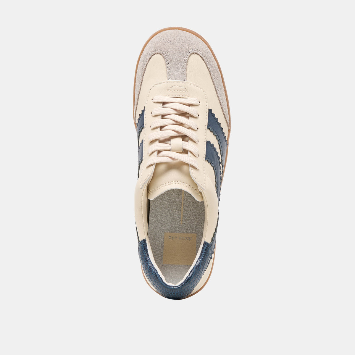 Merit White Navy Leather Sneakers | Dolce Vita