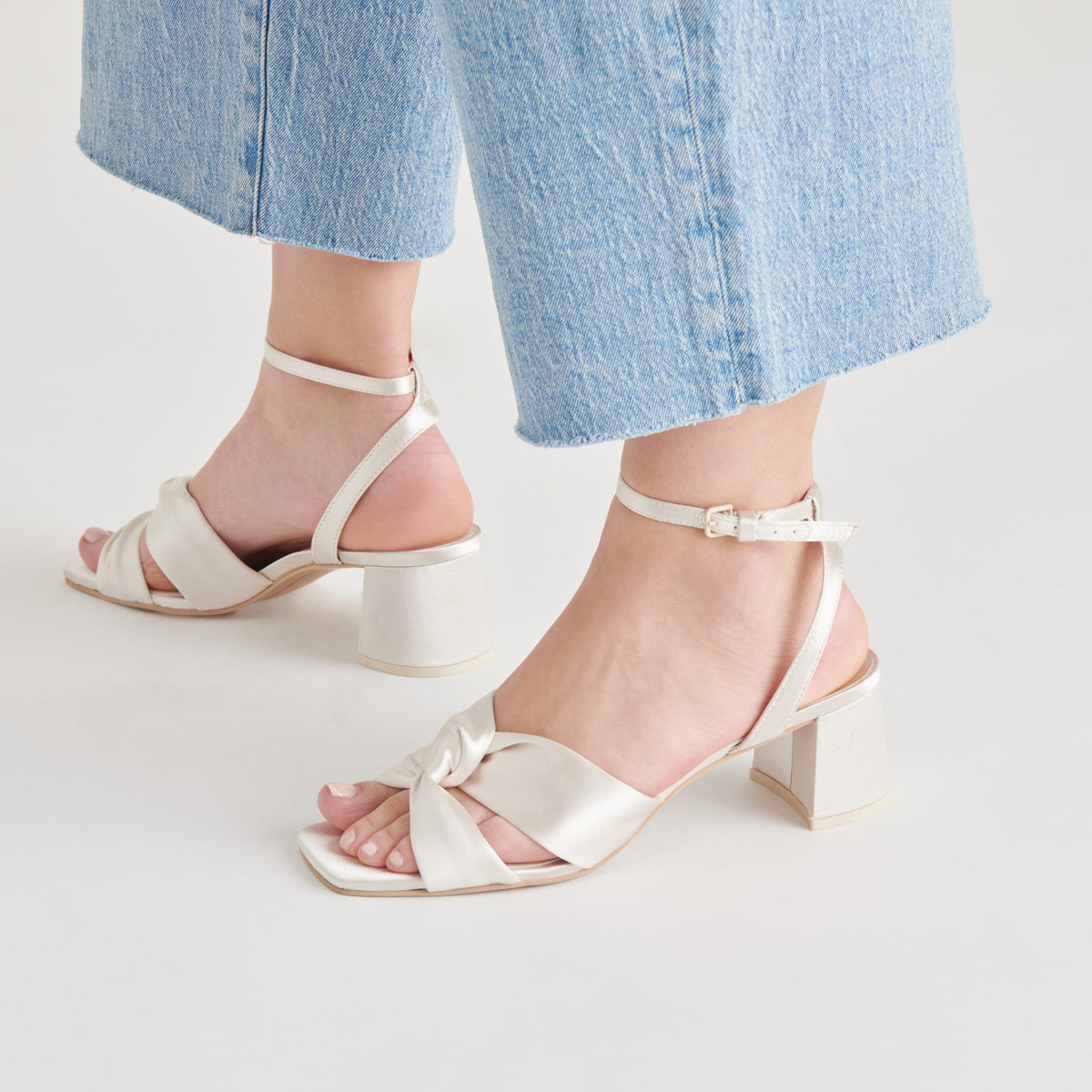 Brenna Ivory Satin Heels | Dolce Vita