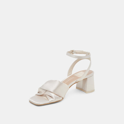 Brenna Ivory Satin Heels | Dolce Vita