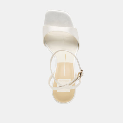 Tilda True White Satin Heels | Dolce Vita