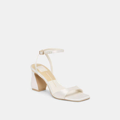 Tilda True White Satin Heels | Dolce Vita