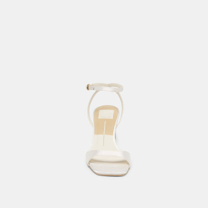 Tilda True White Satin Heels | Dolce Vita