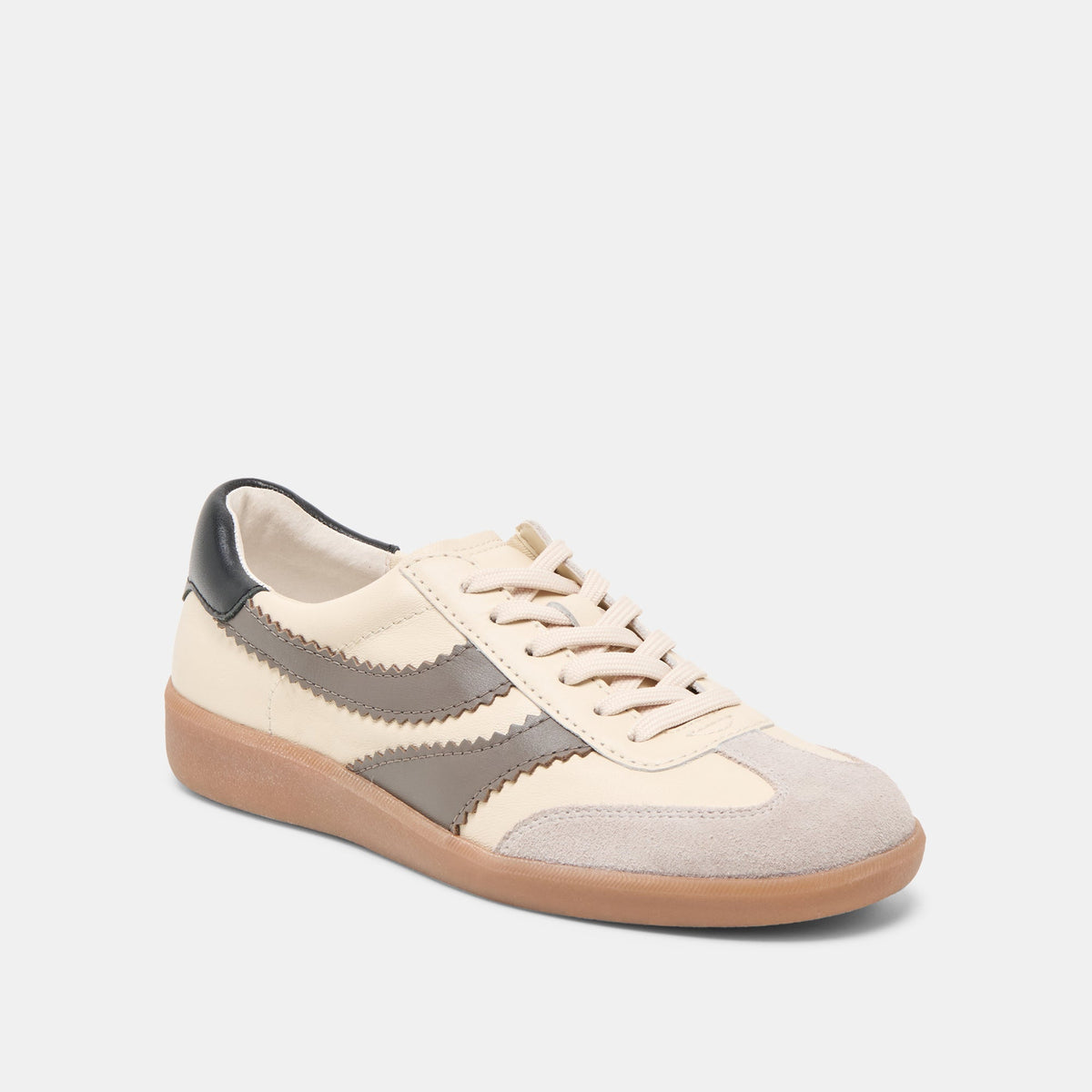 Merit White Grey Leather Sneakers | Dolce Vita
