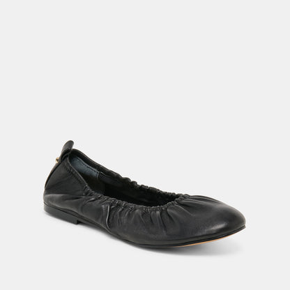 Conrad Black Leather Ballet Flats | Dolce Vita