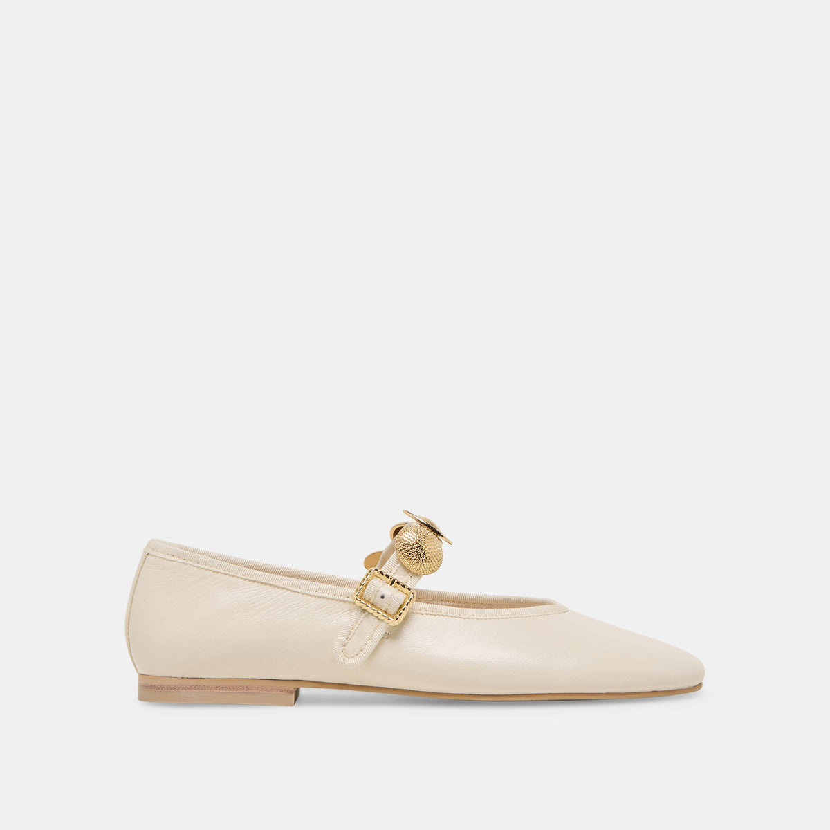 Relan Off White Leather Ballet Flats | Dolce Vita