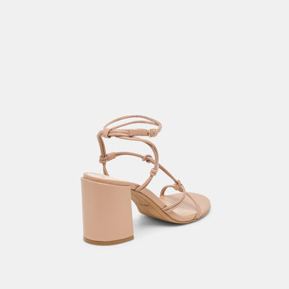 Fizzy Lt Tan Leather Heels | Dolce Vita