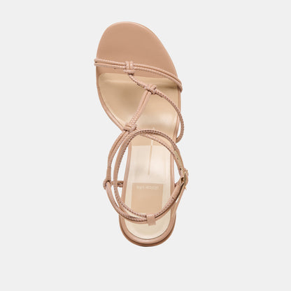 Fizzy Lt Tan Leather Heels | Dolce Vita