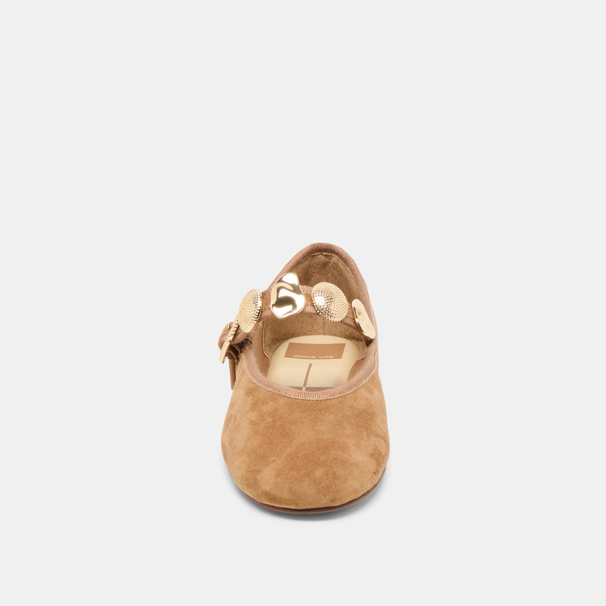 Relan Lt Brown Suede Ballet Flats | Dolce Vita