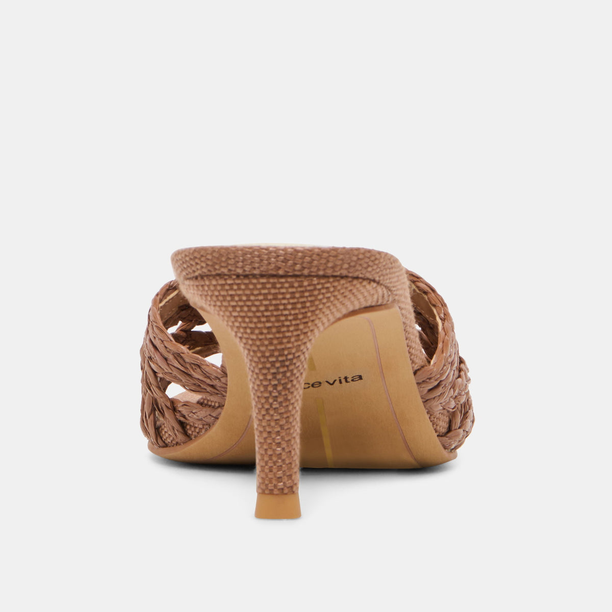 Bowen Cognac Raffia Heels | Dolce Vita