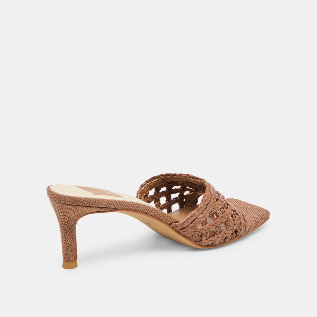 Bowen Cognac Raffia Heels | Dolce Vita