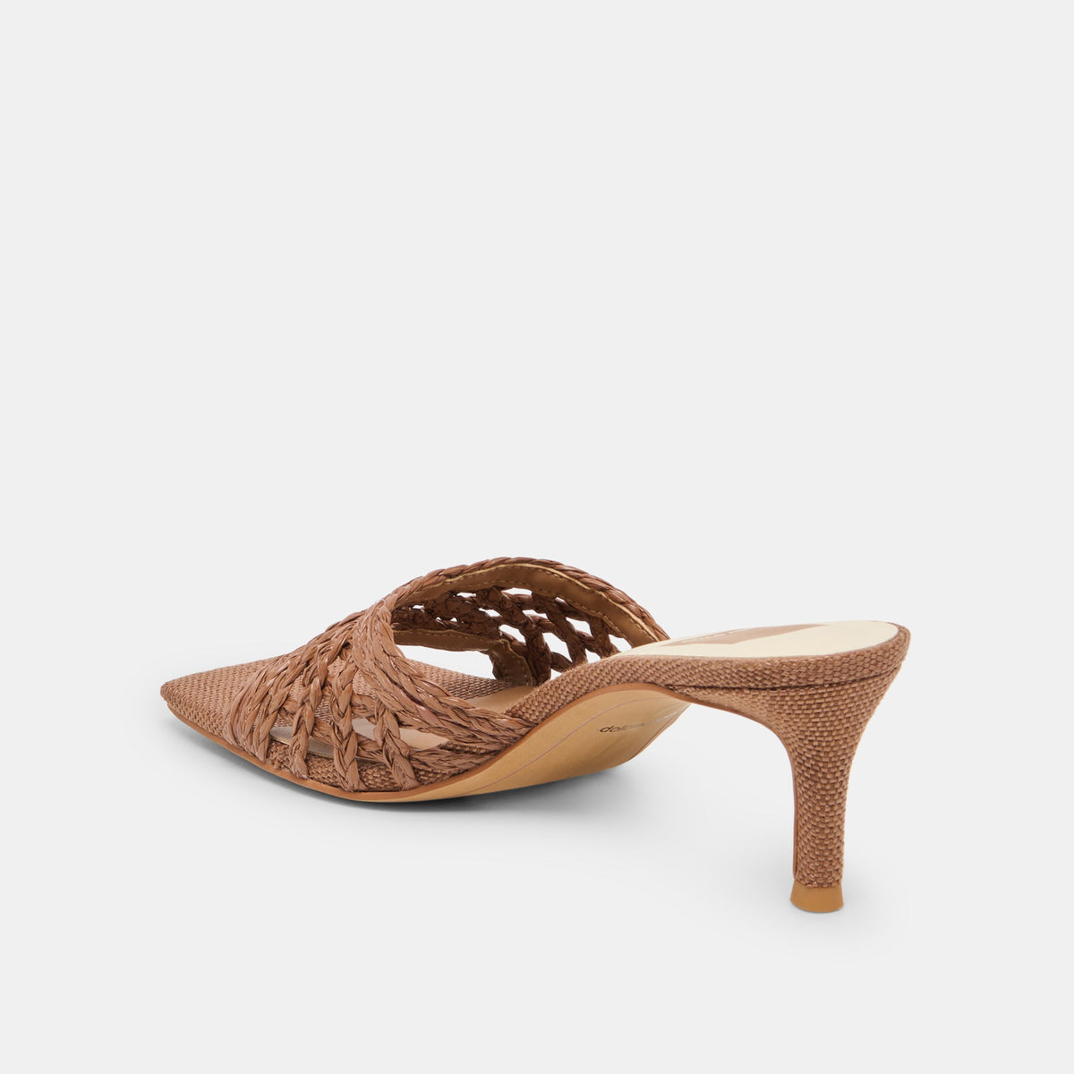 Bowen Cognac Raffia Heels | Dolce Vita