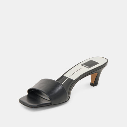 Rexa Black Leather Heels | Dolce Vita