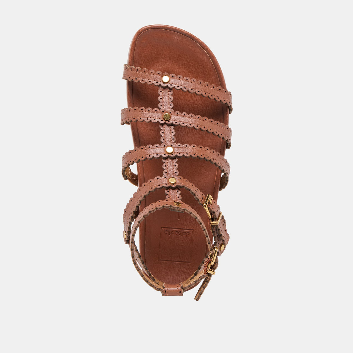 Susana Cognac Leather Sandals | Dolce Vita