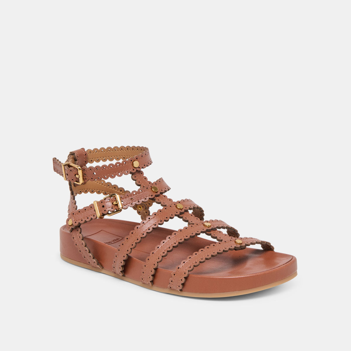 Susana Cognac Leather Sandals | Dolce Vita