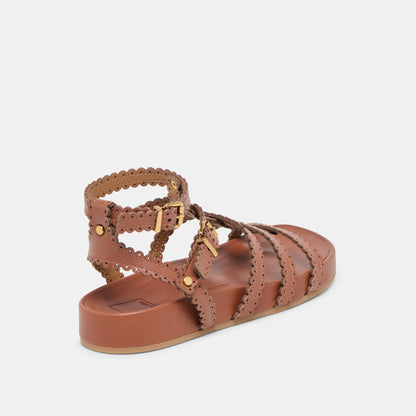 Susana Cognac Leather Sandals | Dolce Vita