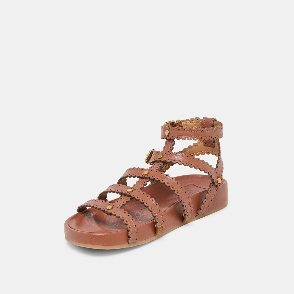 Susana Cognac Leather Sandals | Dolce Vita