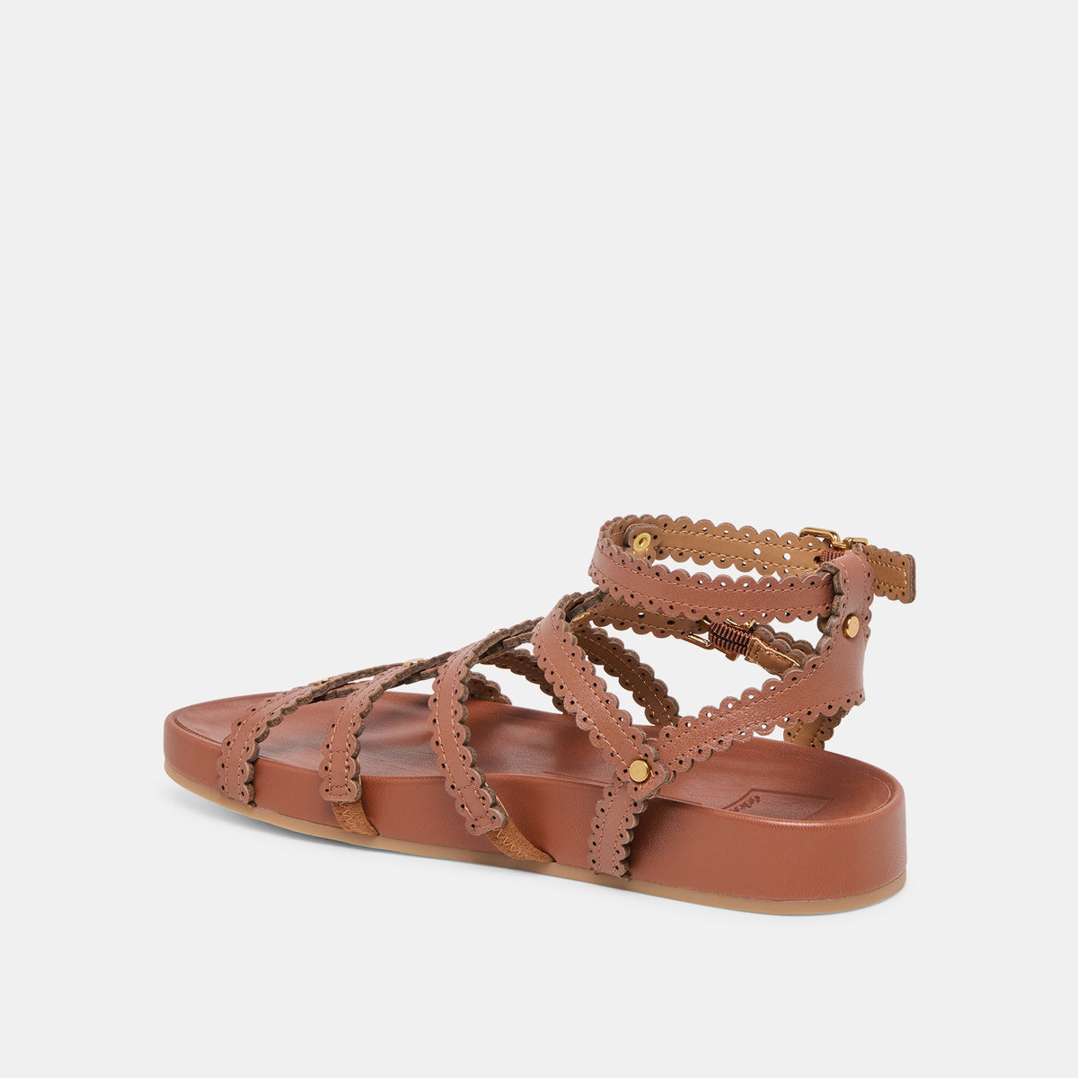 Susana Cognac Leather Sandals | Dolce Vita
