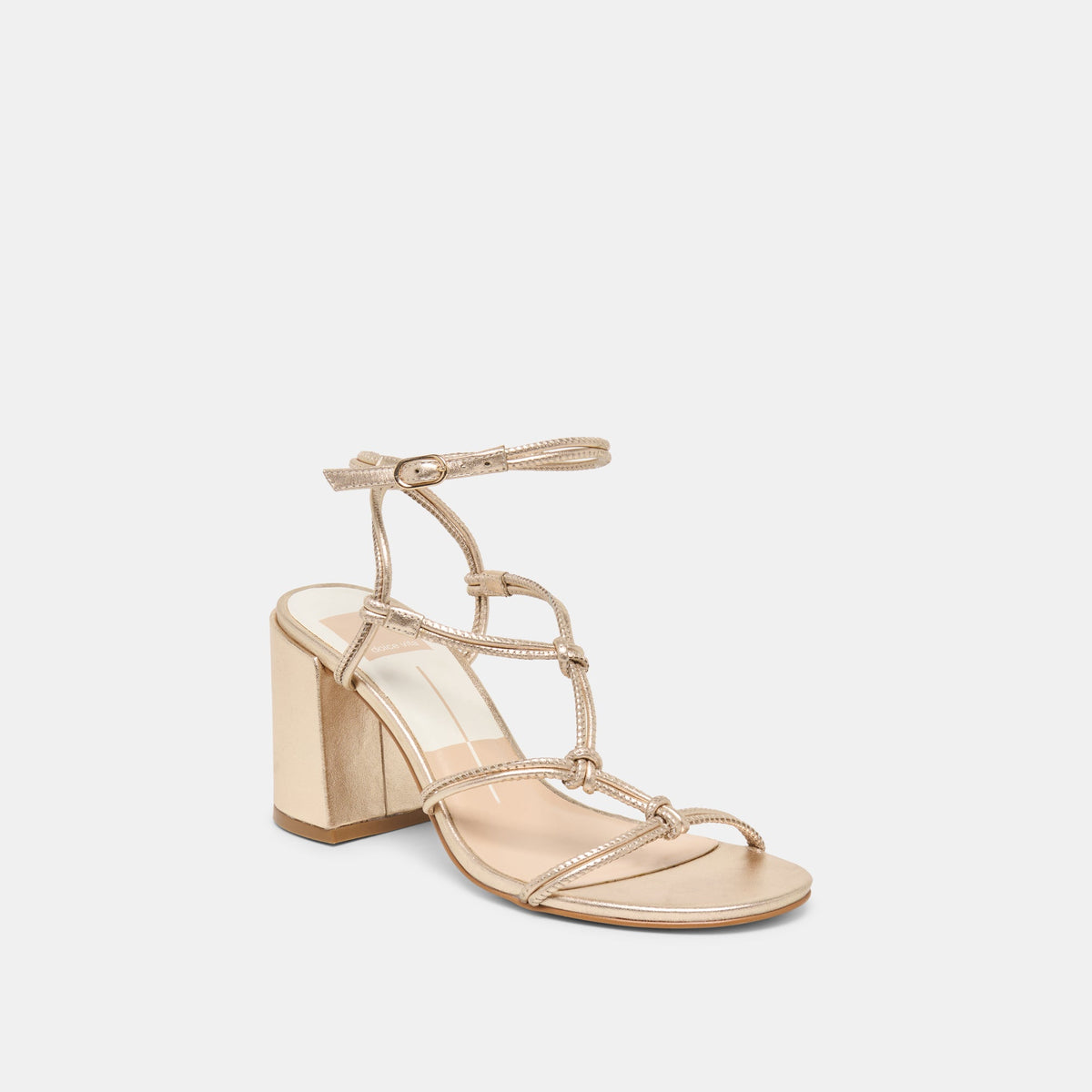 Fizzy Gold Leather Heels | Dolce Vita