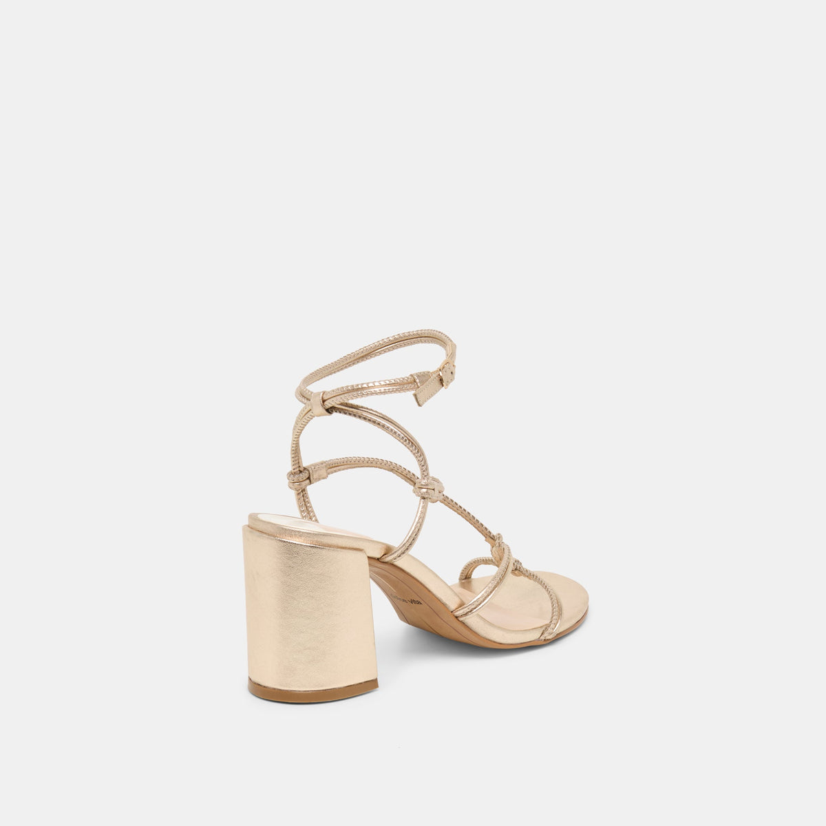 Fizzy Gold Leather Heels | Dolce Vita