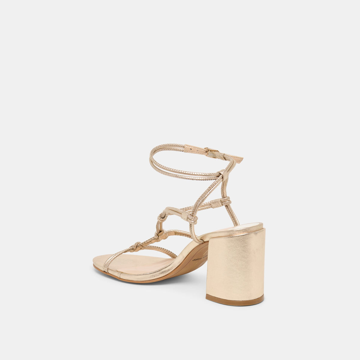 Fizzy Gold Leather Heels | Dolce Vita