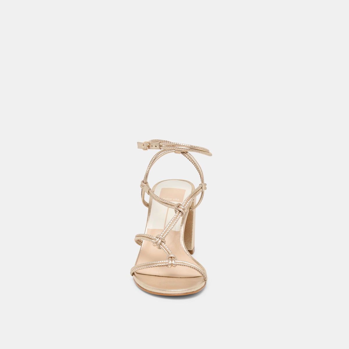 Fizzy Gold Leather Heels | Dolce Vita
