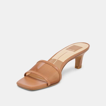 Rexa Mesh Caramel Mesh Heels | Dolce Vita