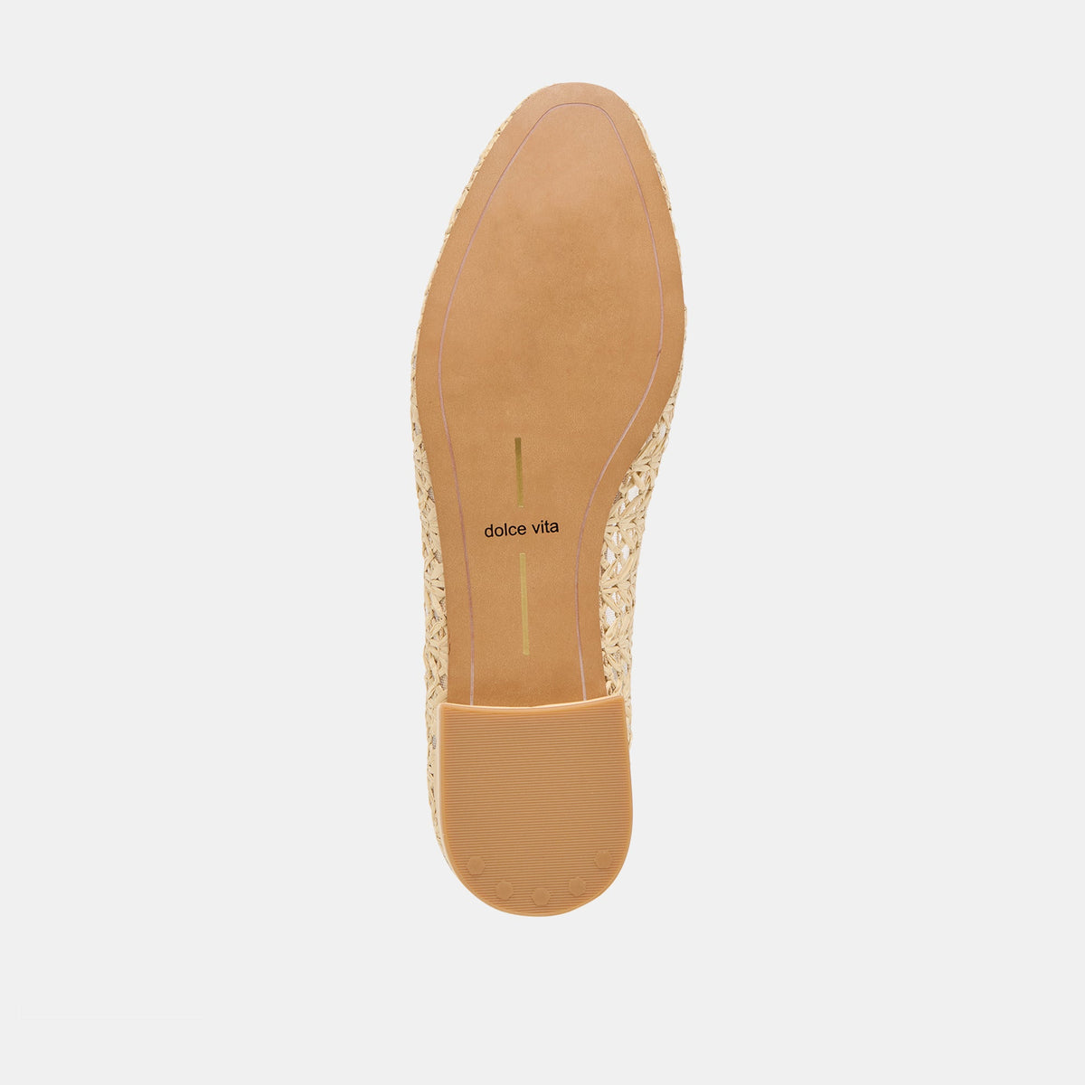 Ulicia Lt Natural Cross Hatch Raffia Ballet Flats | Dolce Vita