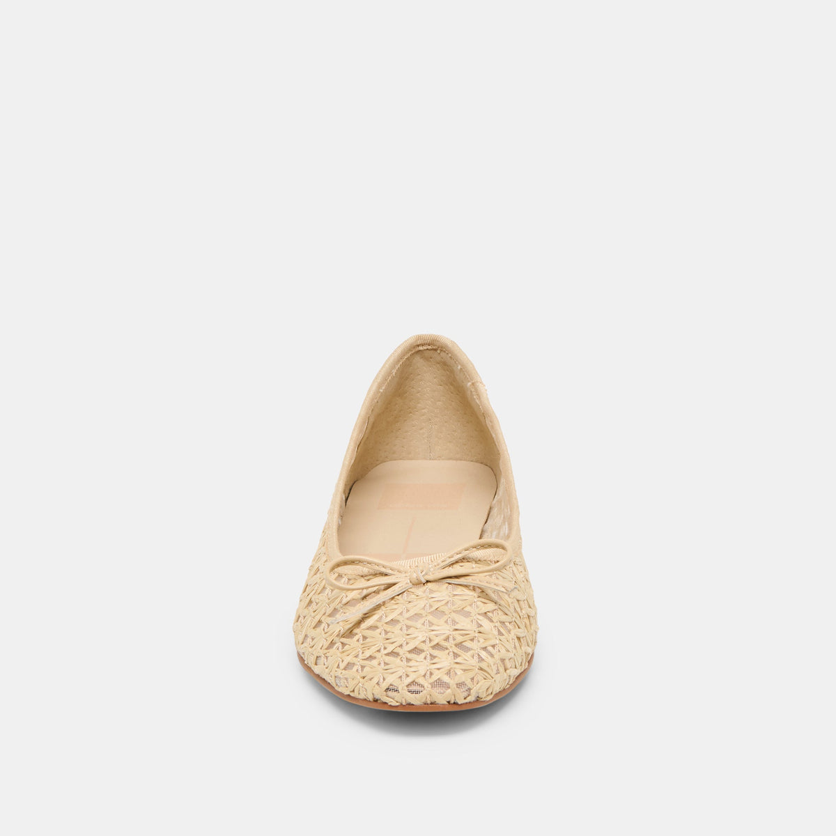Ulicia Lt Natural Cross Hatch Raffia Ballet Flats | Dolce Vita