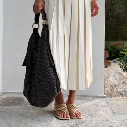 Barlo Lt Natural Woven Raffia Heels | Dolce Vita