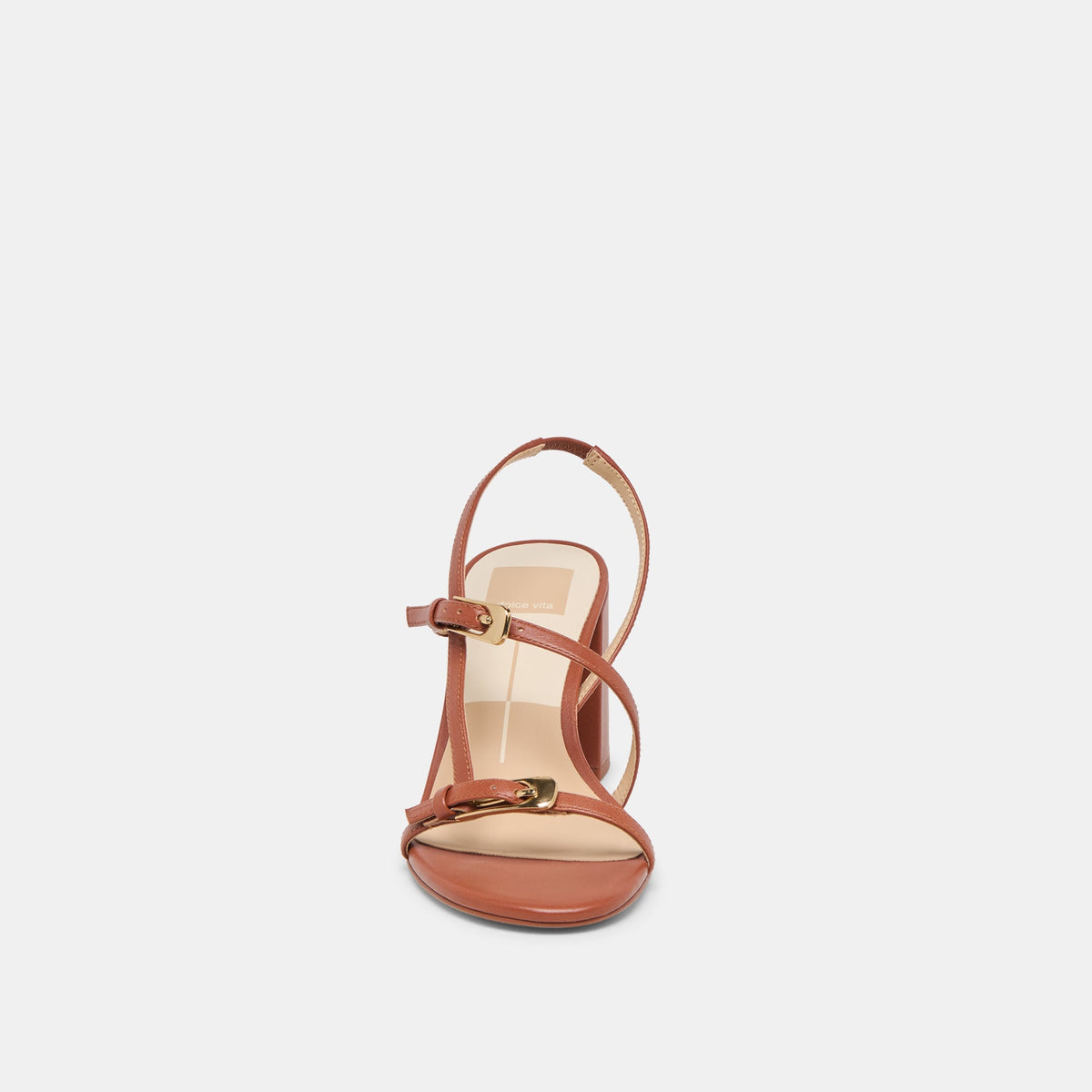 Faye Cognac Leather Heels | Dolce Vita