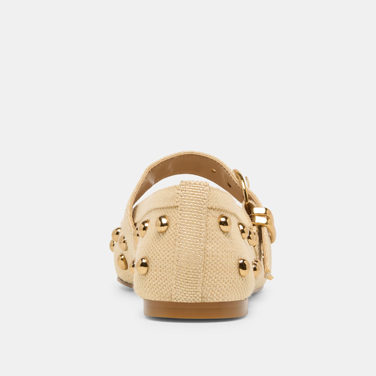 Mikel Stud Lt Natural Raffia Ballet Flats | Dolce Vita