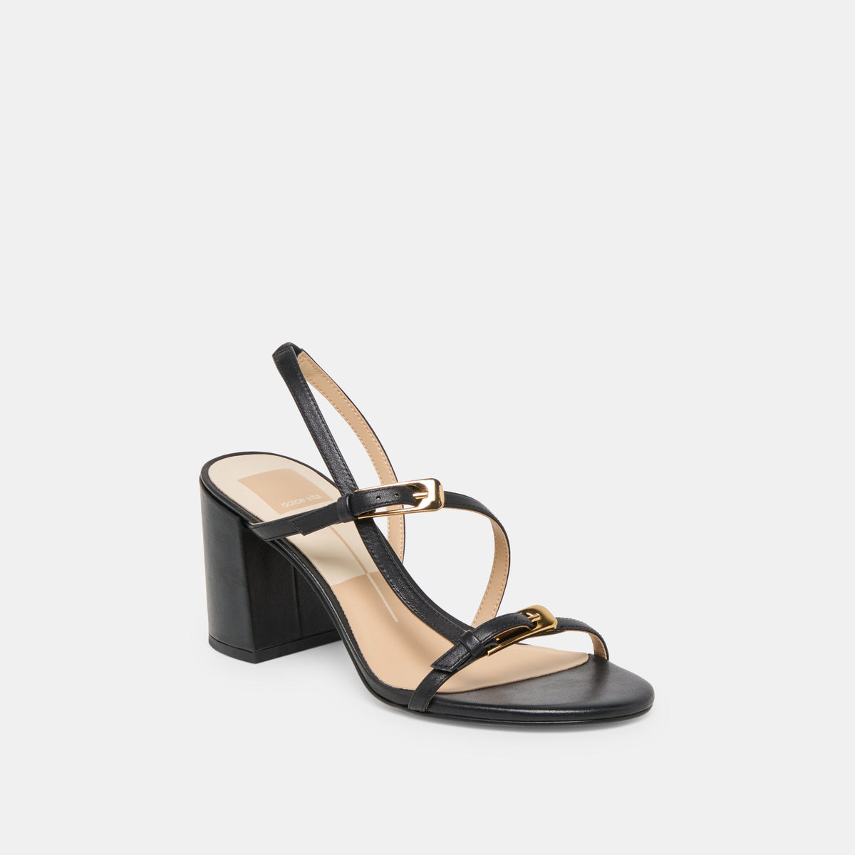 Faye Black Leather Heels | Dolce Vita