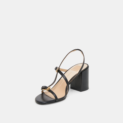 Faye Black Leather Heels | Dolce Vita
