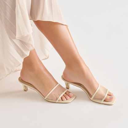 Rexa Mesh Creme Mesh Heels | Dolce Vita