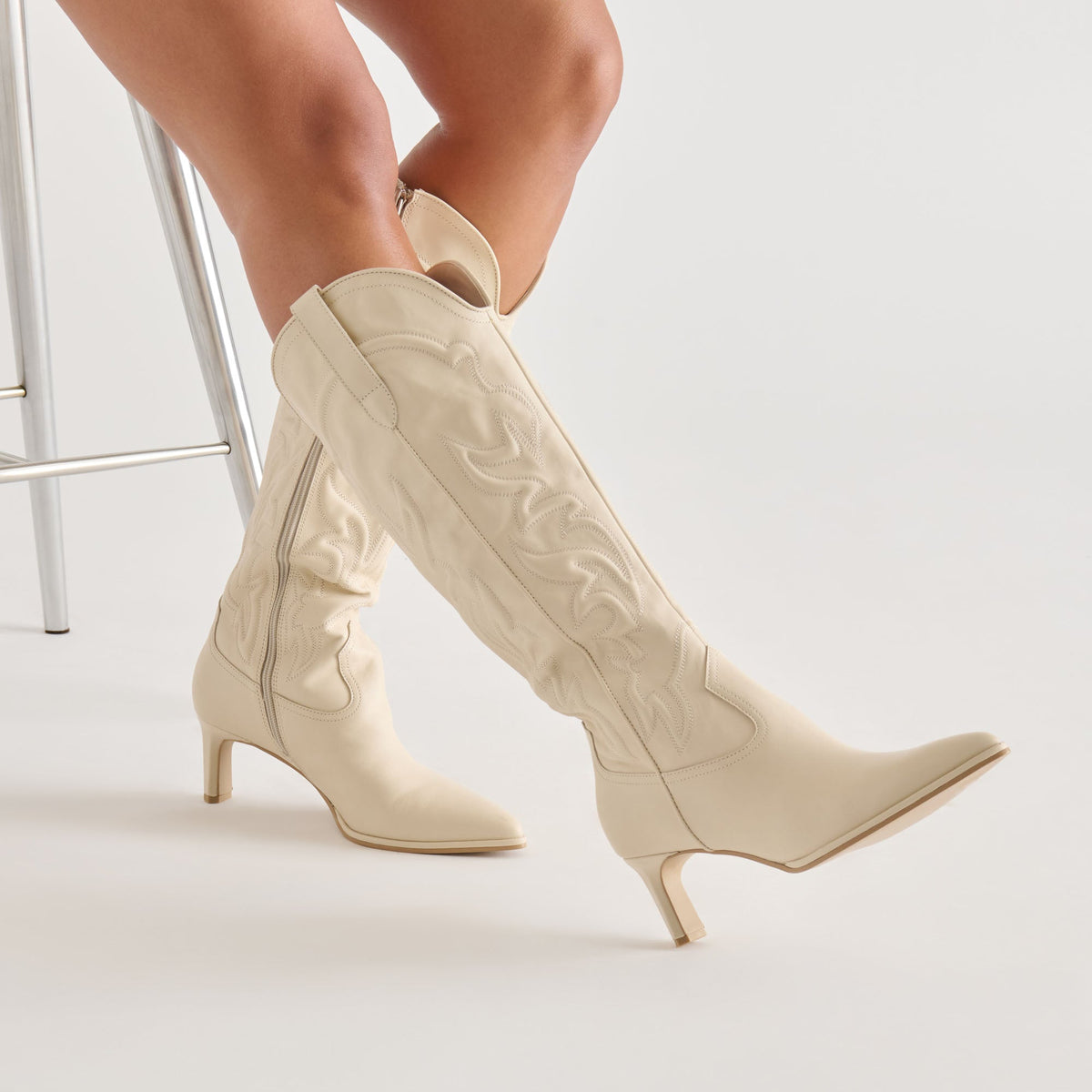 Alisa Creme Leather Boots | Dolce Vita