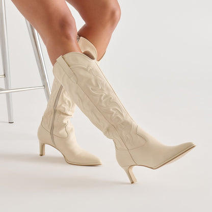 Alisa Creme Leather Boots | Dolce Vita