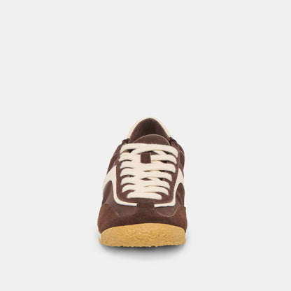 Sariya Dk Brown Nylon Sneakers | Dolce Vita