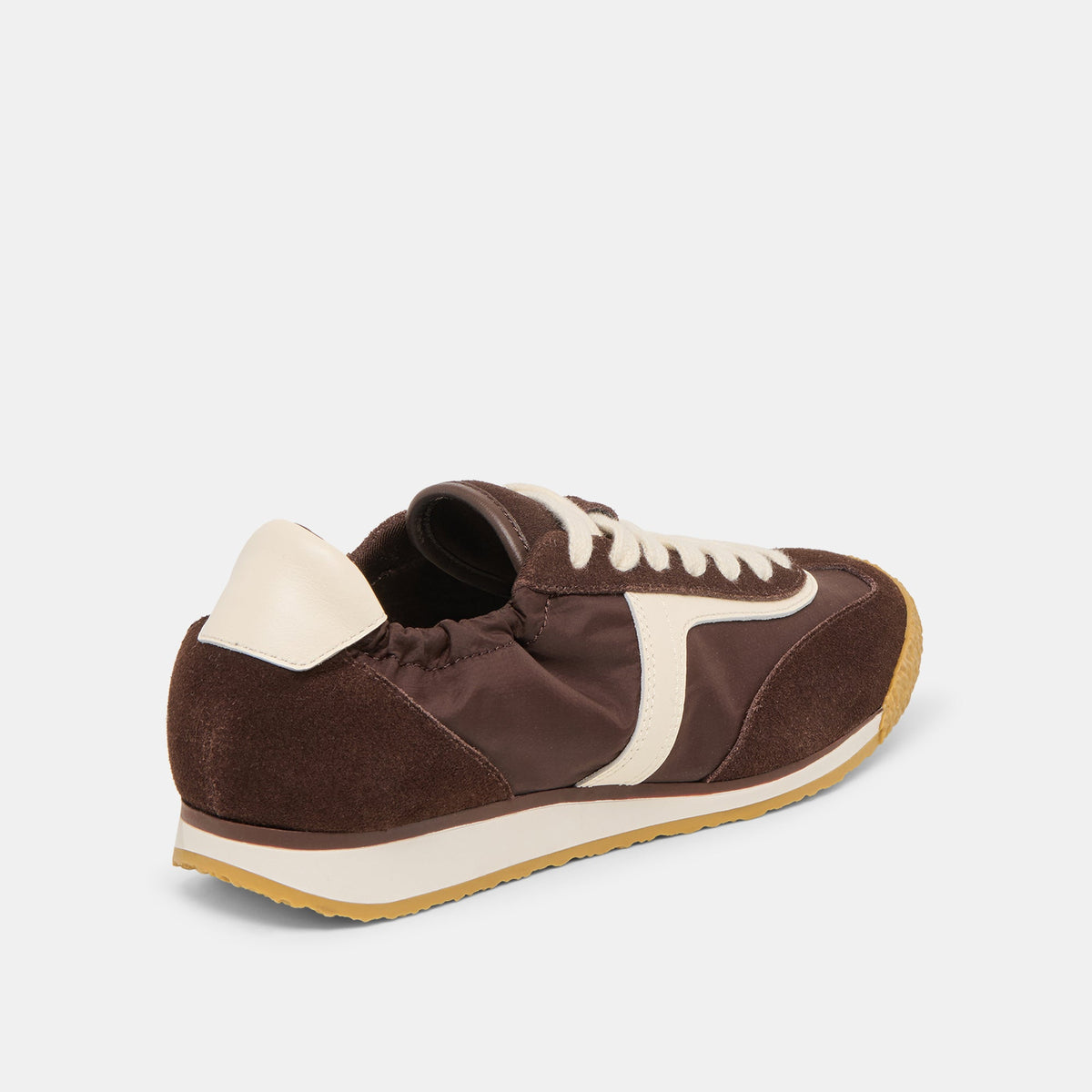 Sariya Dk Brown Nylon Sneakers | Dolce Vita