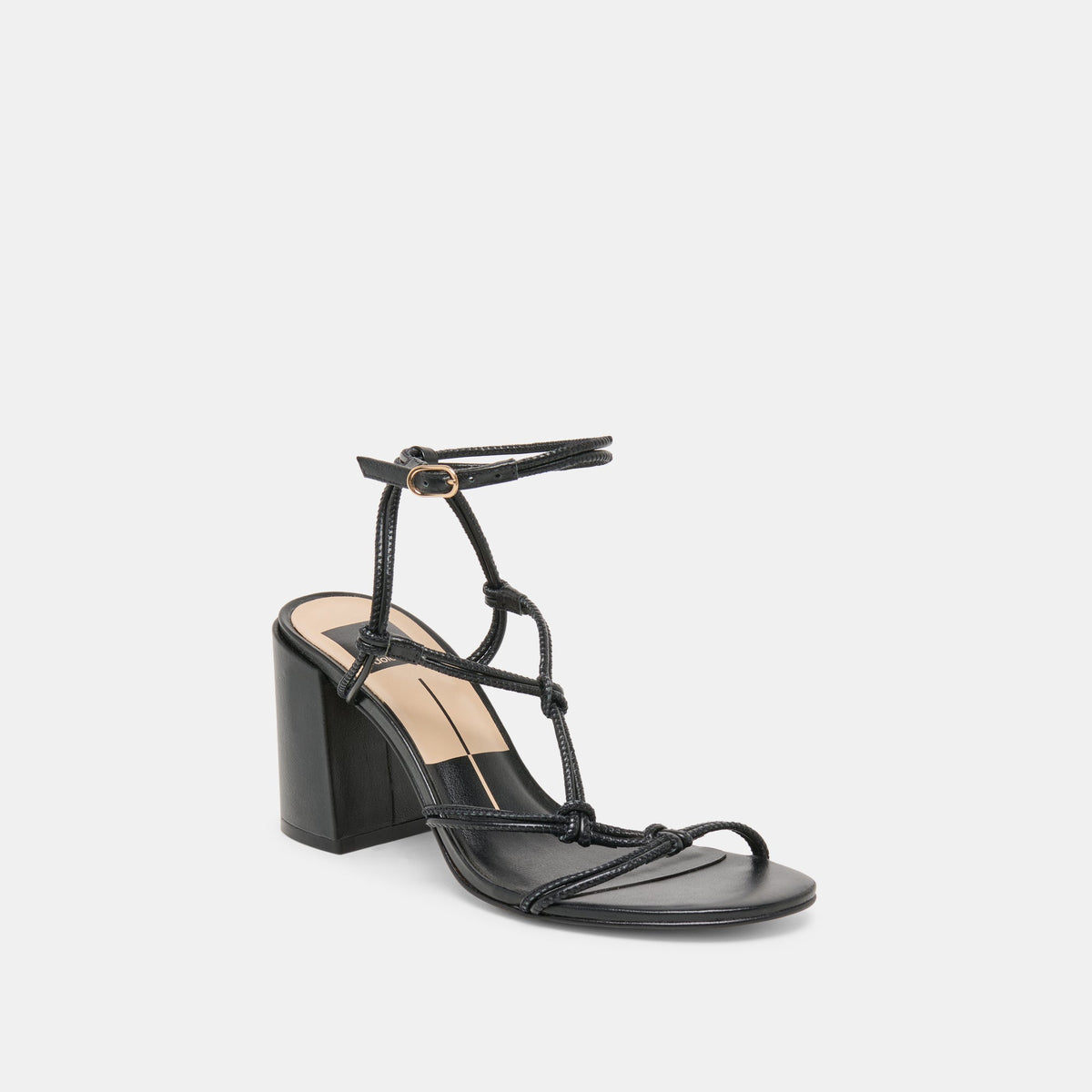 Fizzy Black Leather Heels | Dolce Vita