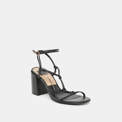 Fizzy Black Leather Heels | Dolce Vita