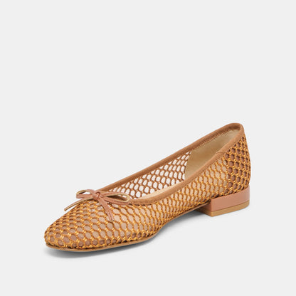 Ulicia Coral Woven Mesh Ballet Flats | Dolce Vita
