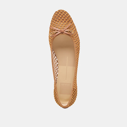Ulicia Coral Woven Mesh Ballet Flats | Dolce Vita