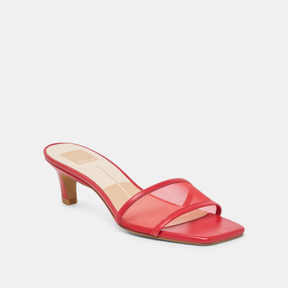 Rexa Mesh Cherry Mesh Heels | Dolce Vita