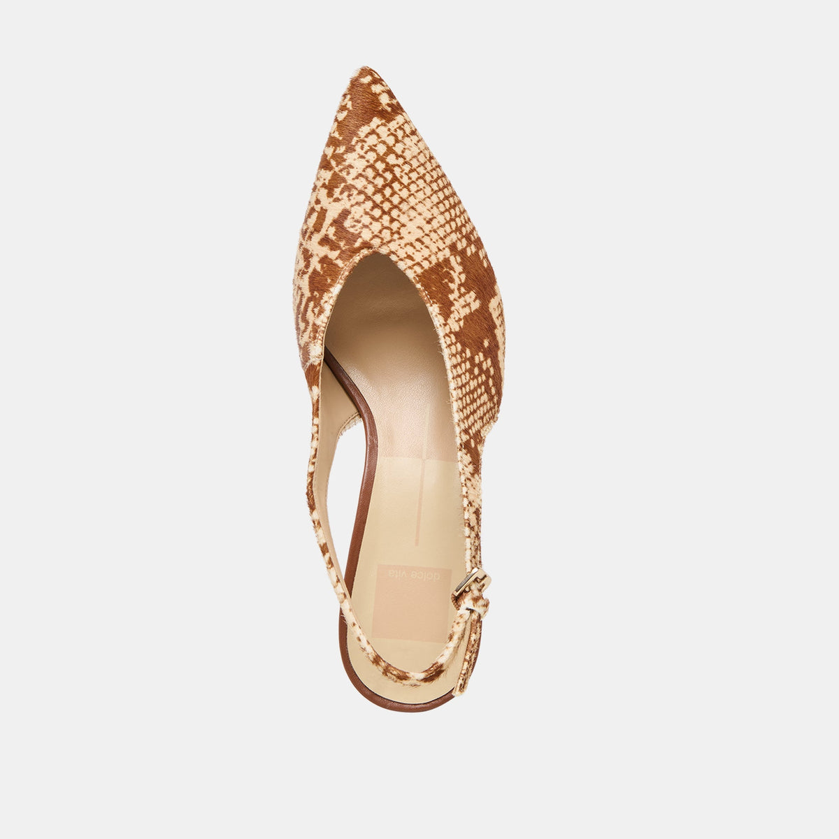 Alenna Brown Snake Calf Hair Heels | Dolce Vita