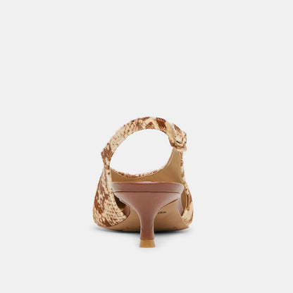 Alenna Brown Snake Calf Hair Heels | Dolce Vita