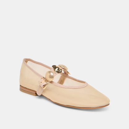 Relan French Vanilla Mesh Ballet Flats | Dolce Vita
