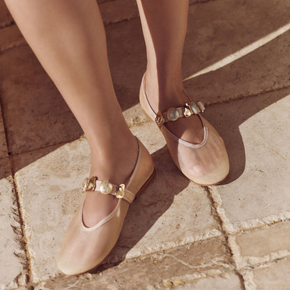 Relan French Vanilla Mesh Ballet Flats | Dolce Vita