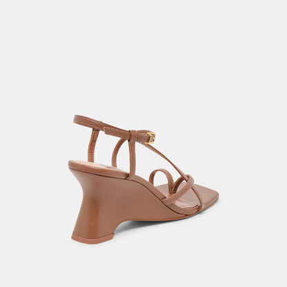 Aylee Cognac Leather Wedges | Dolce Vita